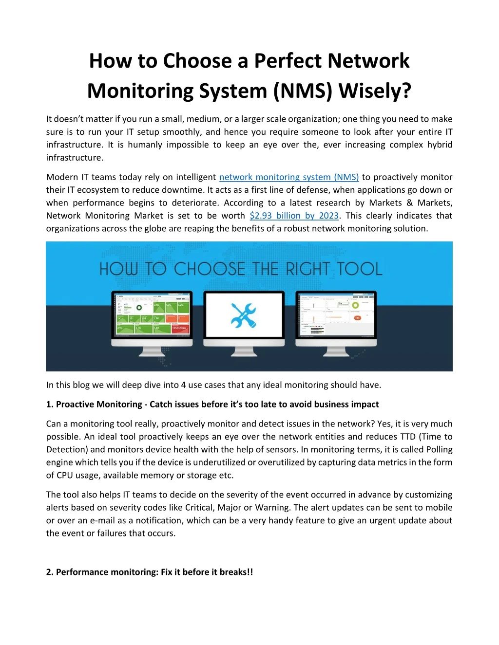 how to choose a perfect network monitoring system n.