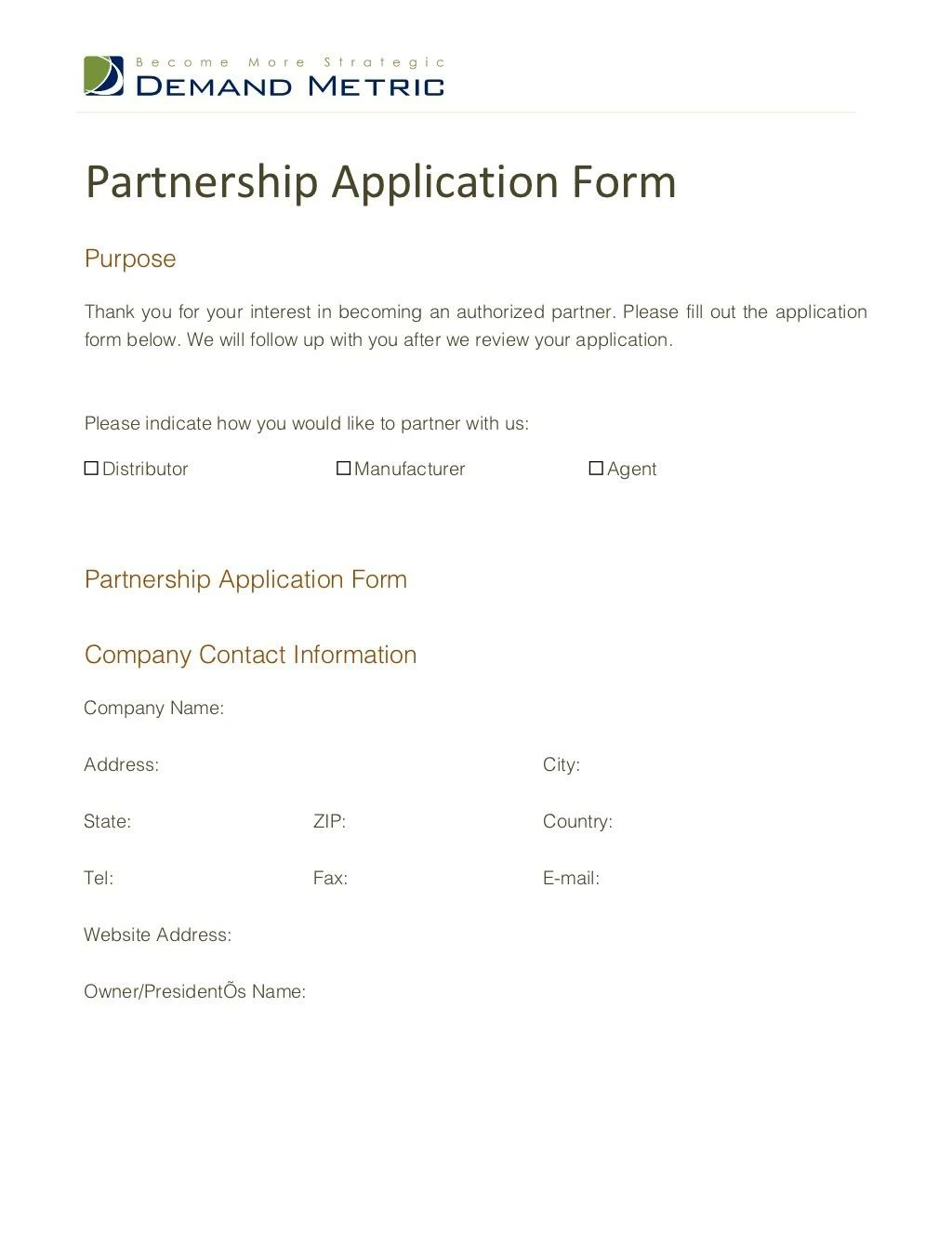 partnership application form n.