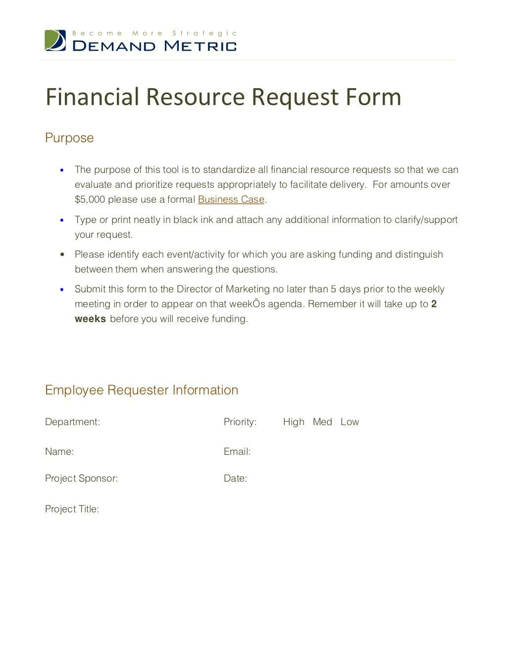 PPT - Financial Resource Request Form PowerPoint Presentation, free ...