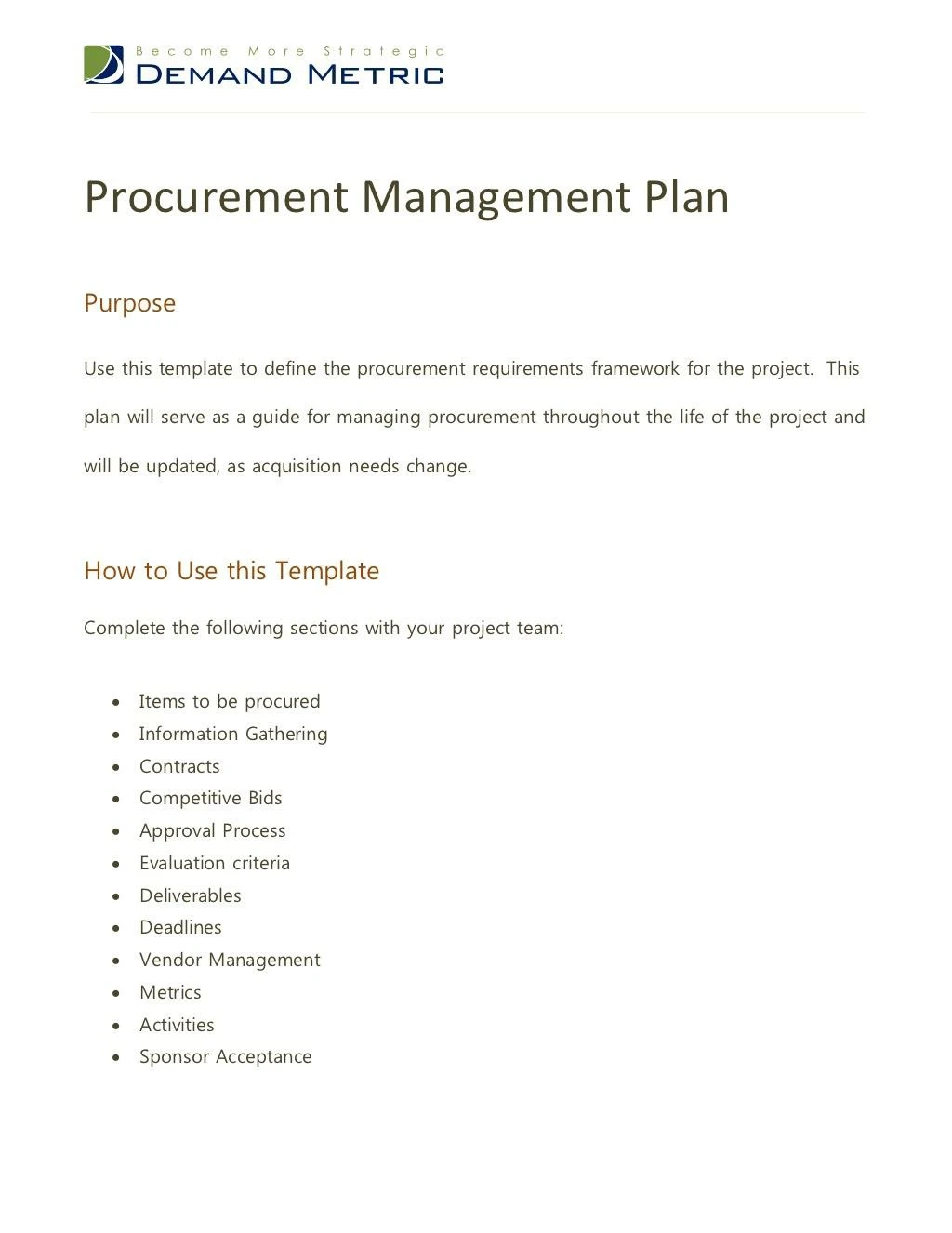PPT - Procurement Management Plan PowerPoint Presentation, free ...