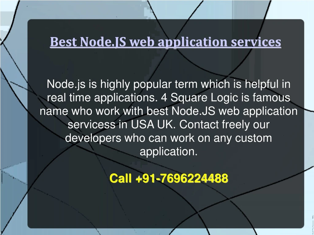 best node js web application services n.