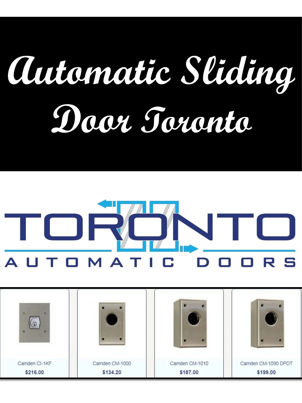 automatic sliding door toronto n.
