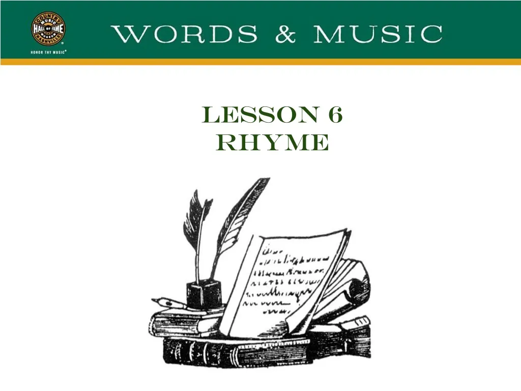 lesson 6 rhyme n.