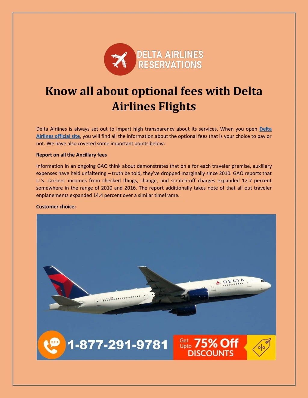 know all about optional fees with delta airlines n.