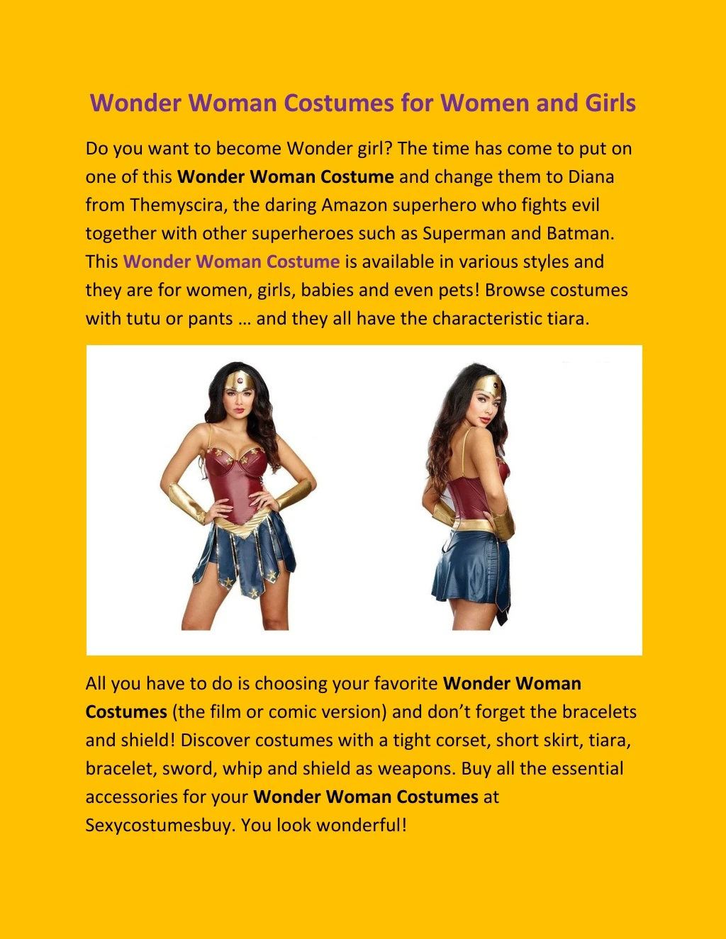 wonder woman costumes for women and girls n.