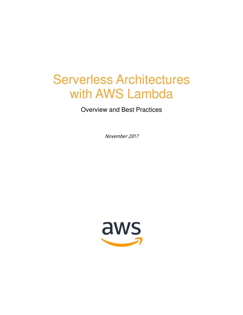 serverless architectures with aws lambda n.