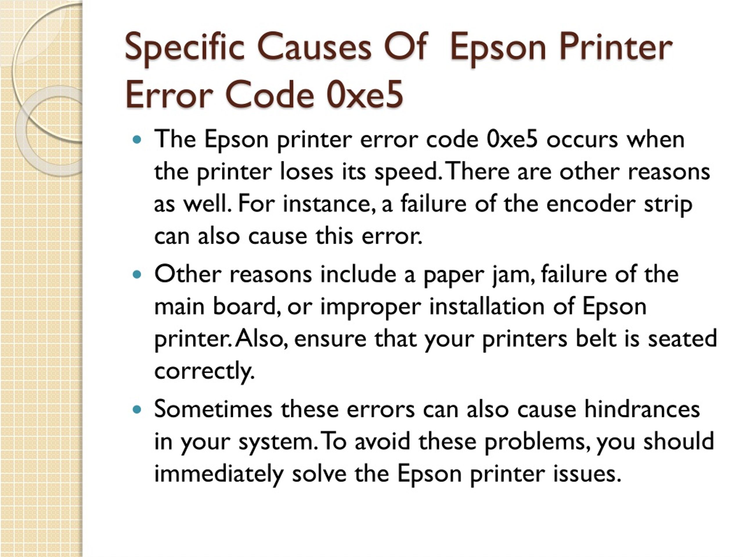 Ppt Steps To Fix Epson Printer Error Code 0xe5 Powerpoint Presentation Id8309961 3016