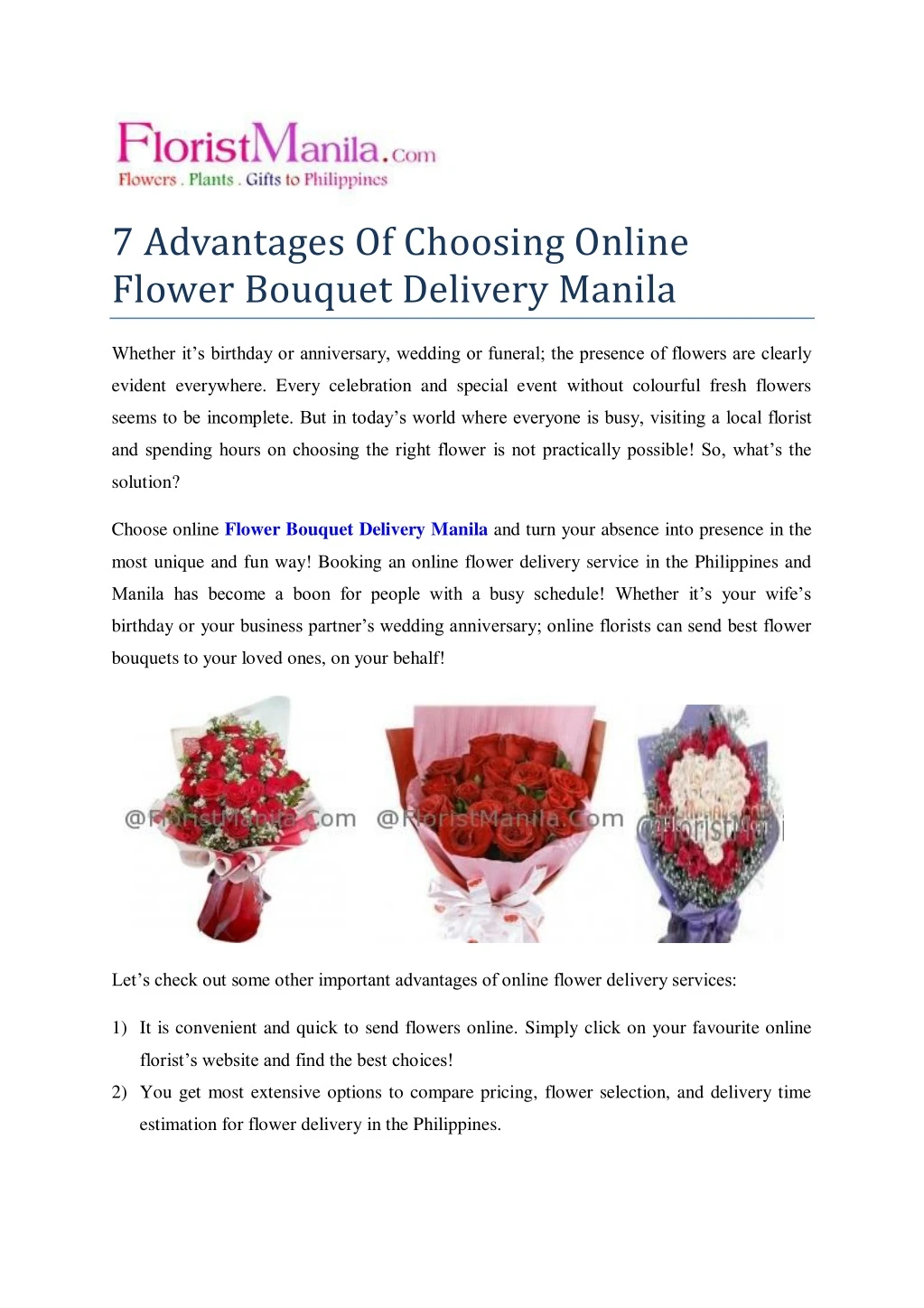 7 advantages of choosing online flower bouquet n.