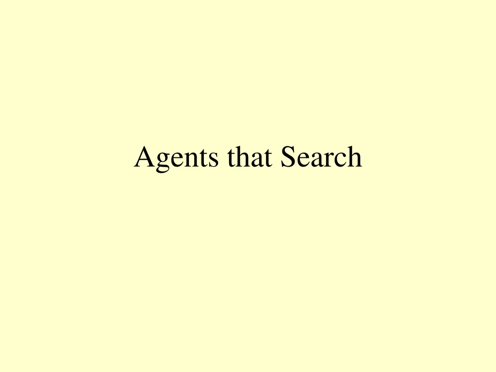 agents that search n.