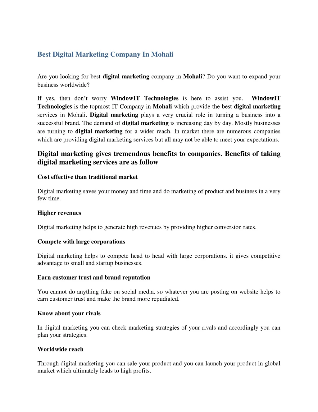 best digital marketing company in mohali n.