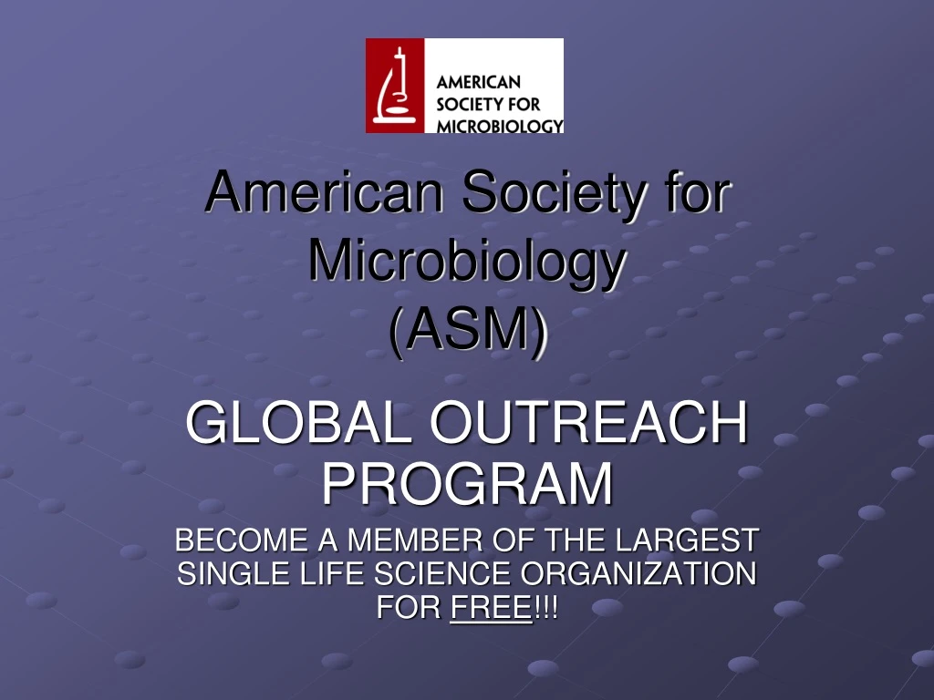 american society for microbiology asm n.