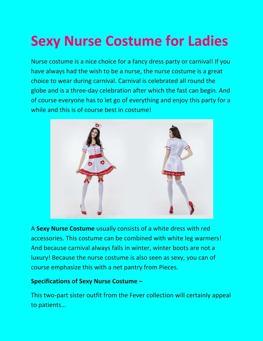 sexy nurse costume for ladies n.