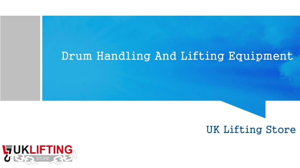 drum handling and lifting equipment n.
