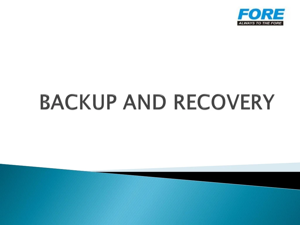 backup and recovery n.