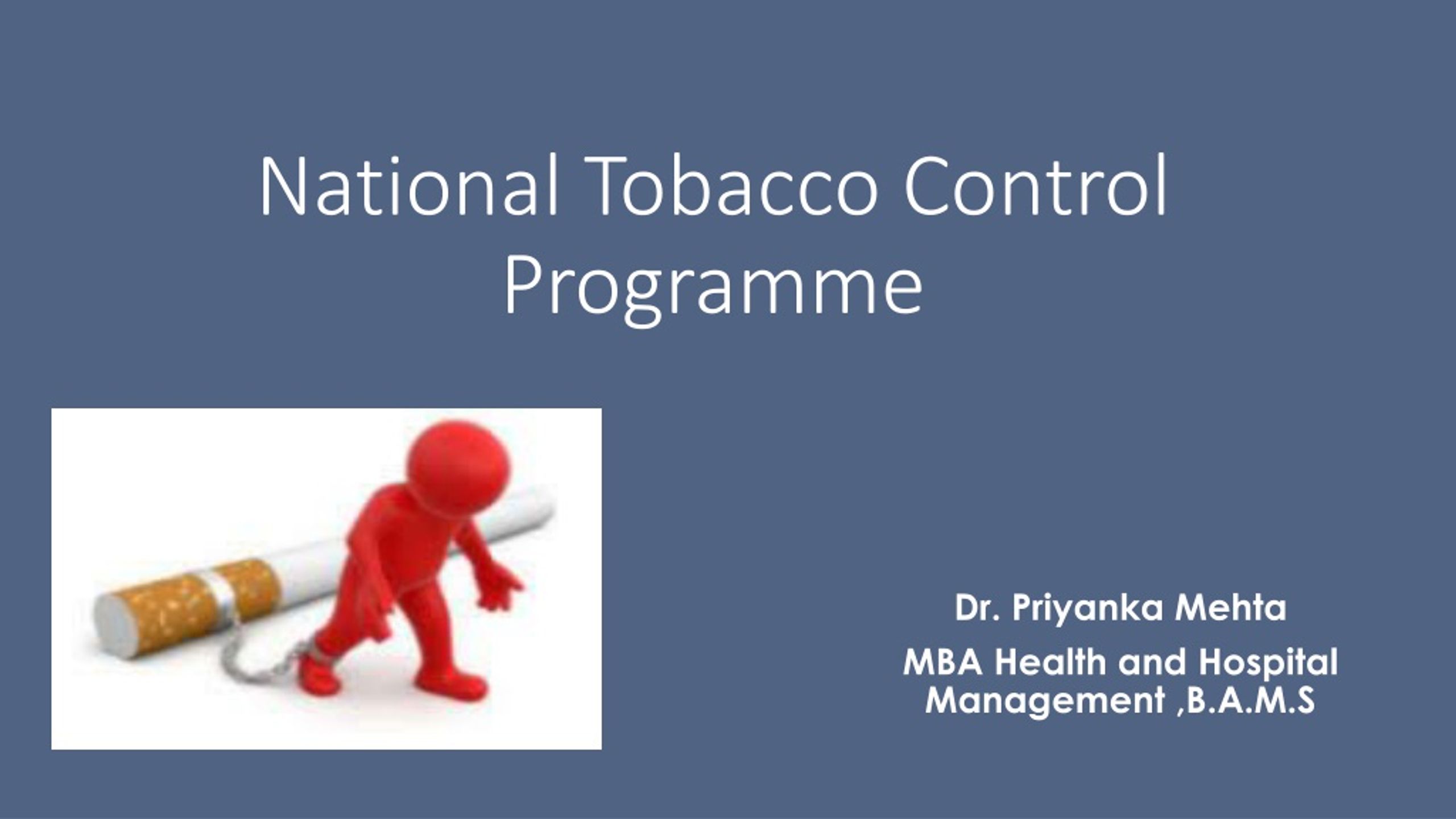 PPT - National Tobacco control programme PowerPoint Presentation, free ...