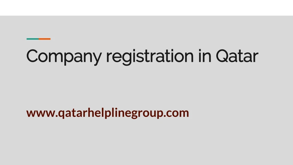 company registration in qatar company n.