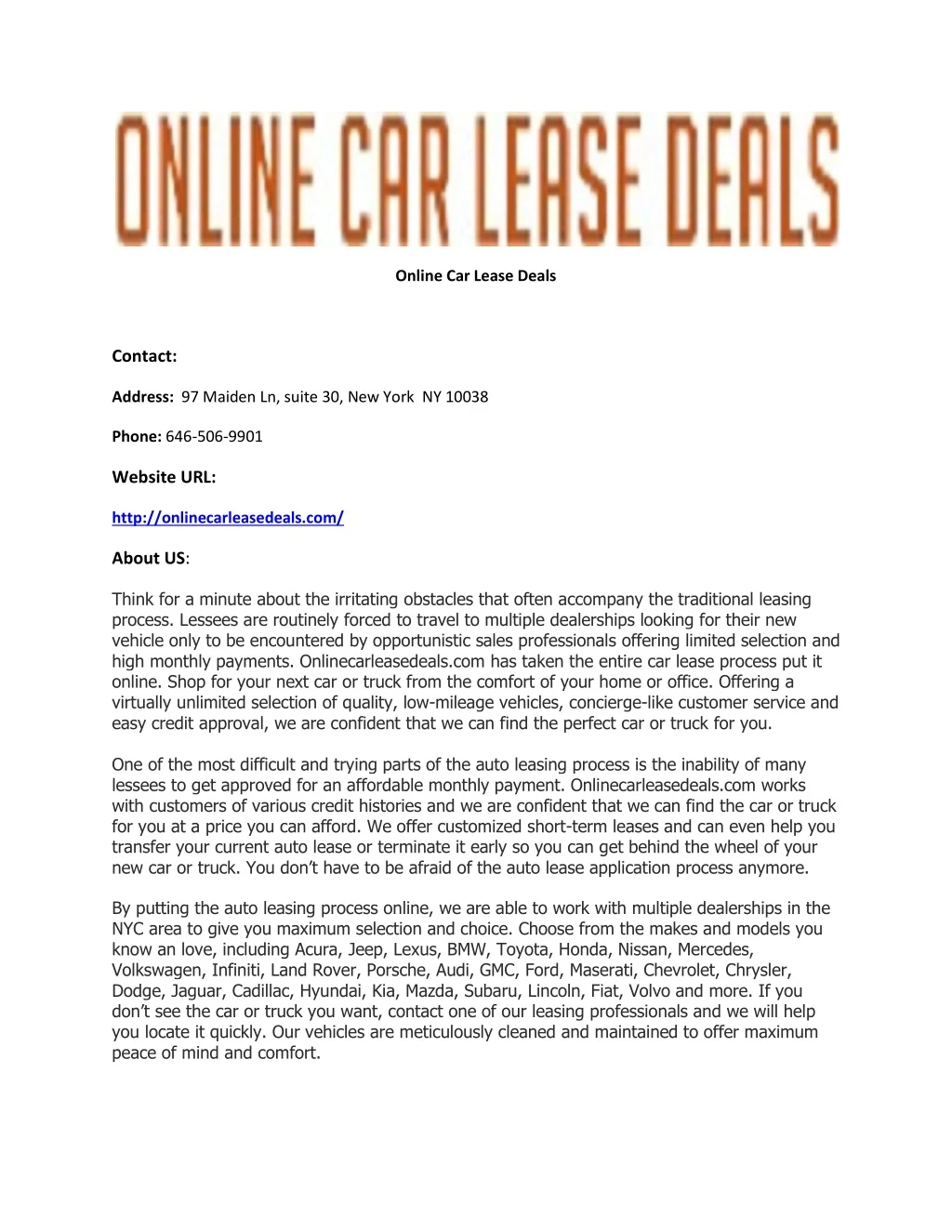 online car lease deals n.