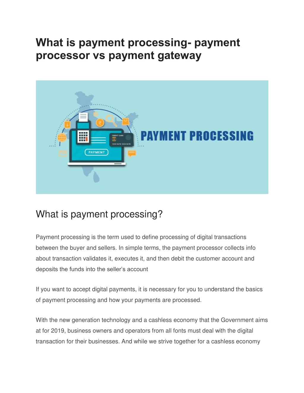 what is payment processing payment processor n.