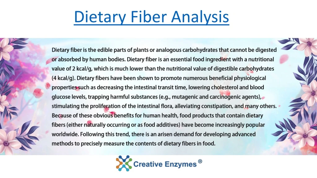 dietary fiber analysis n.