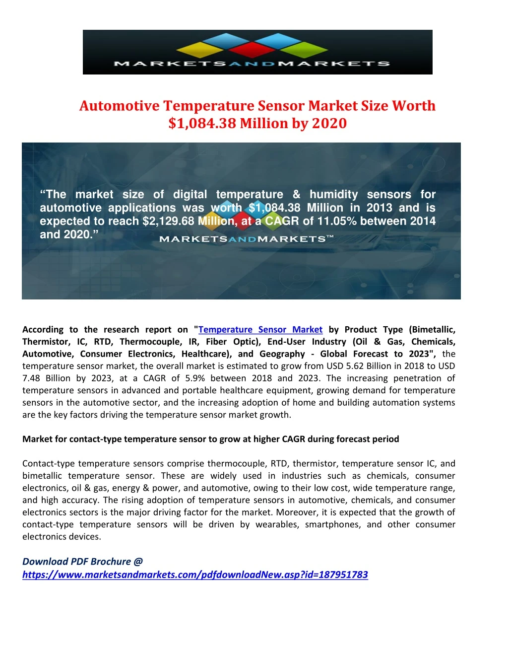 automotive temperature sensor market size worth n.