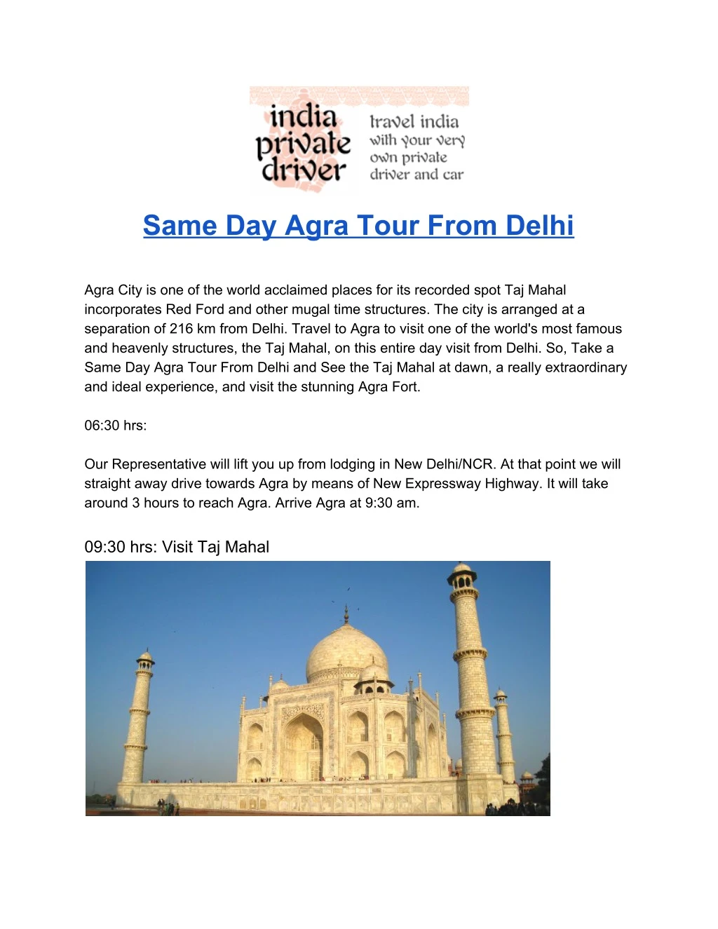 same day agra tour from delhi n.