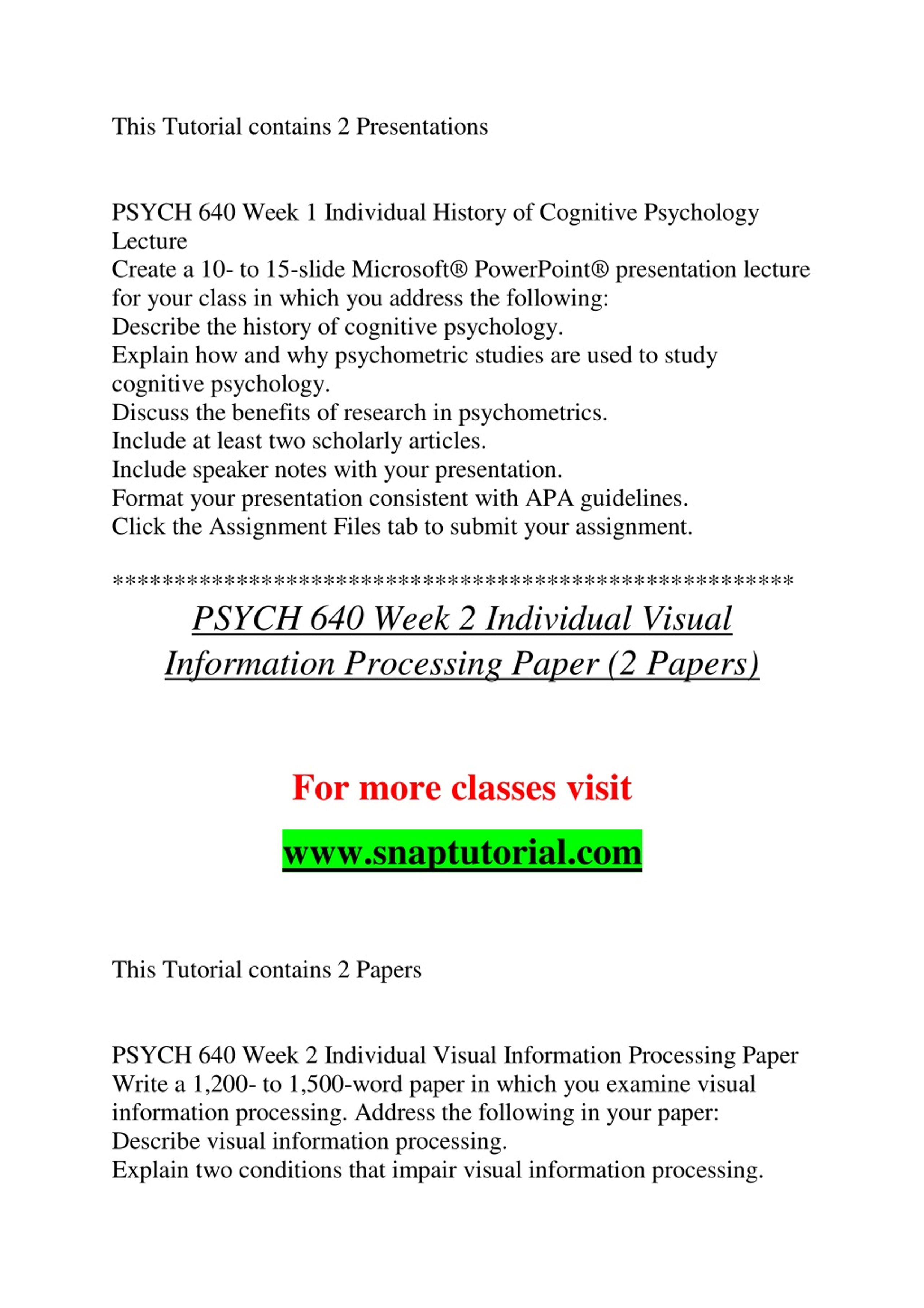PPT - PSYCH 640 Exceptional Education-snaptutorial.com PowerPoint ...