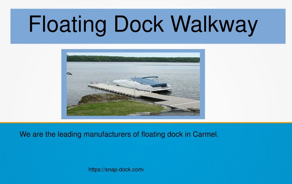 floating dock walkway n.