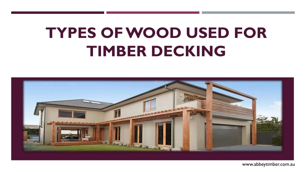 types of wood used for timber decking n.