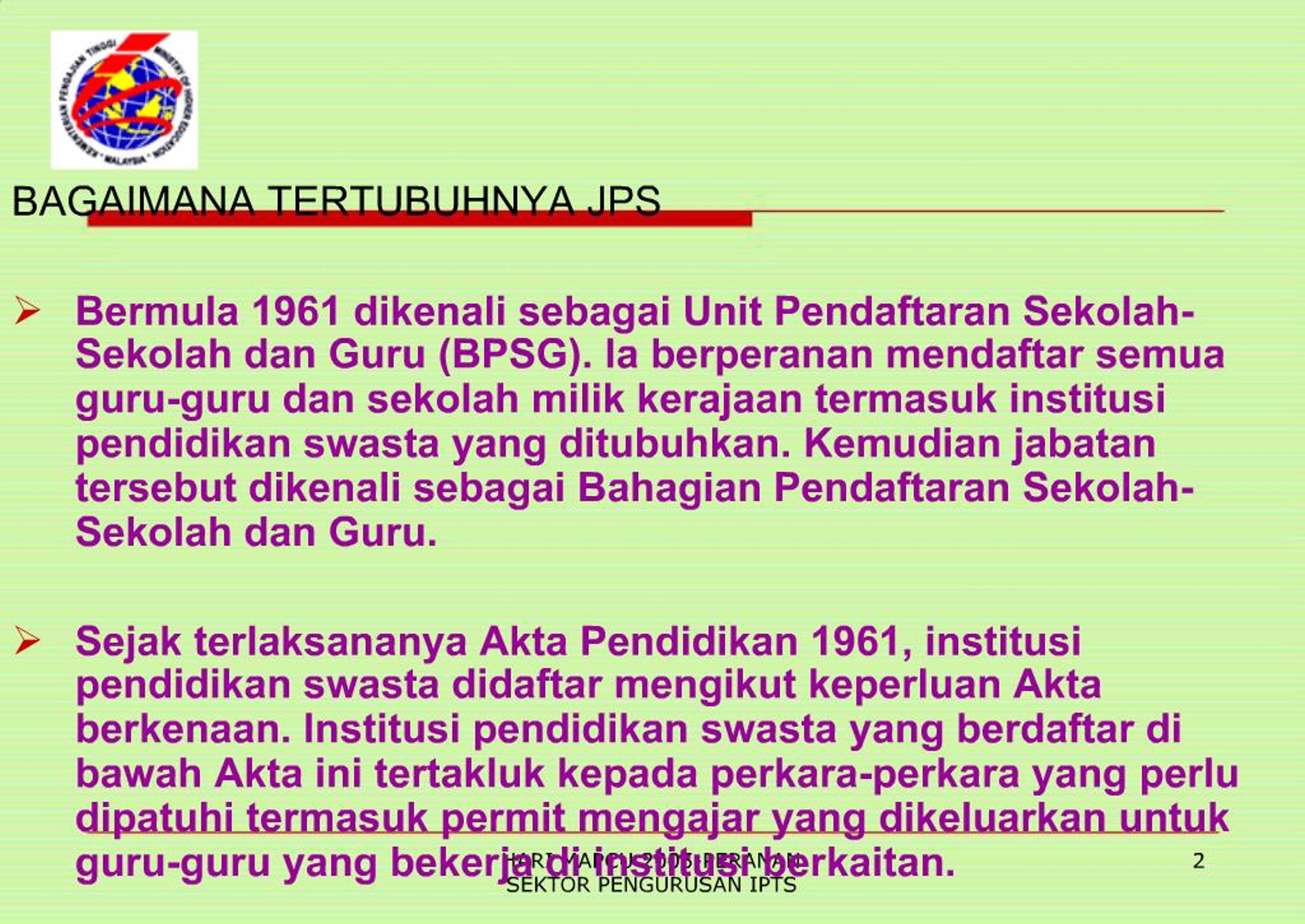 Ppt Peranan Bahagian Bahagian Di Sektor Pengurusan Ipts Sempena Hari Mapcu 6 September 2005 Powerpoint Presentation Id 835789