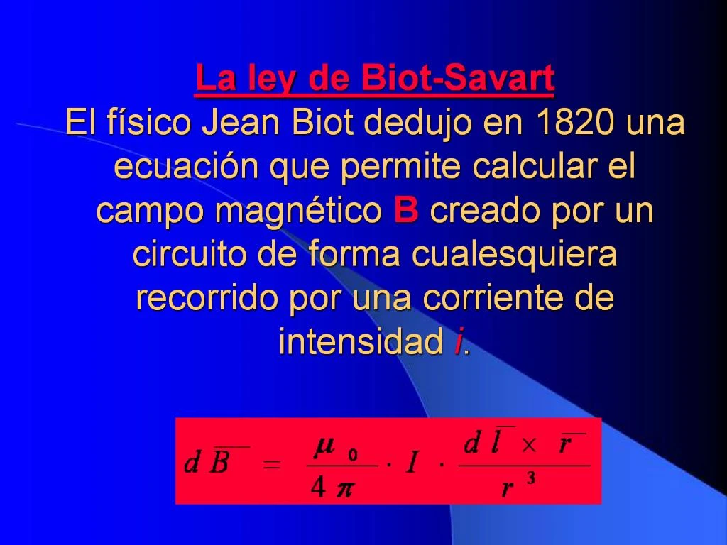 PPT - La Ley De Biot-Savart El F Sico Jean Biot Dedujo En 1820 Una ...