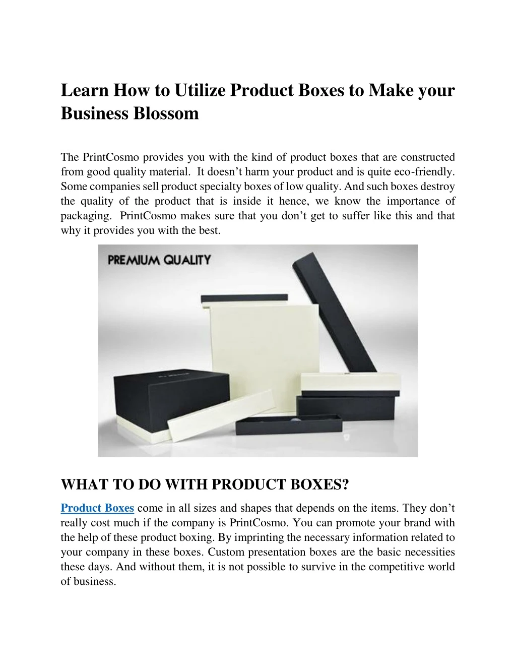 learn how to utilize product boxes to make your n.