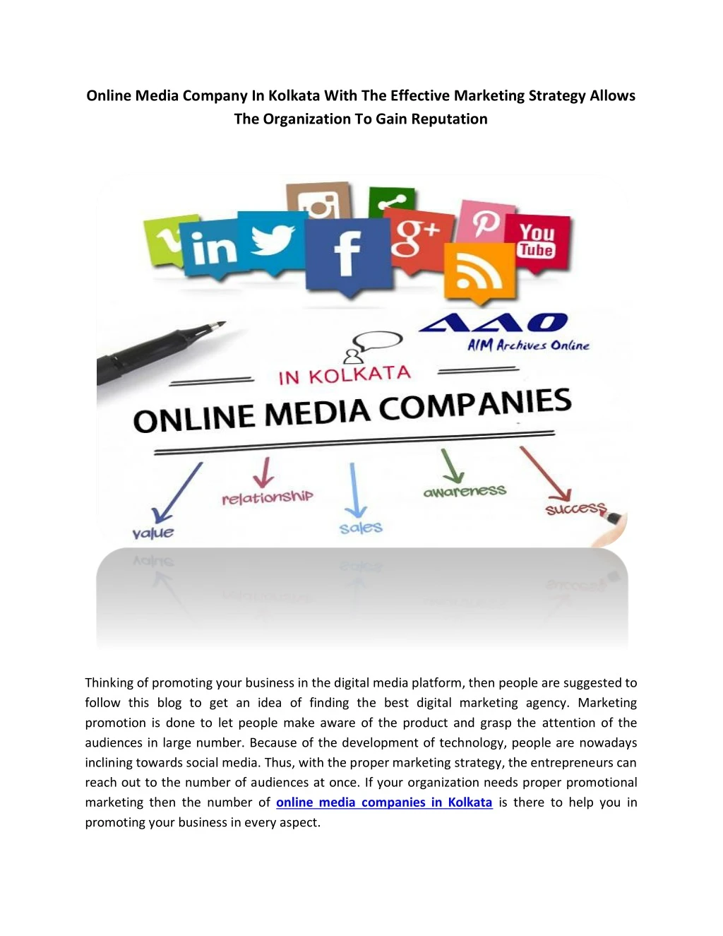 online media company in kolkata with n.