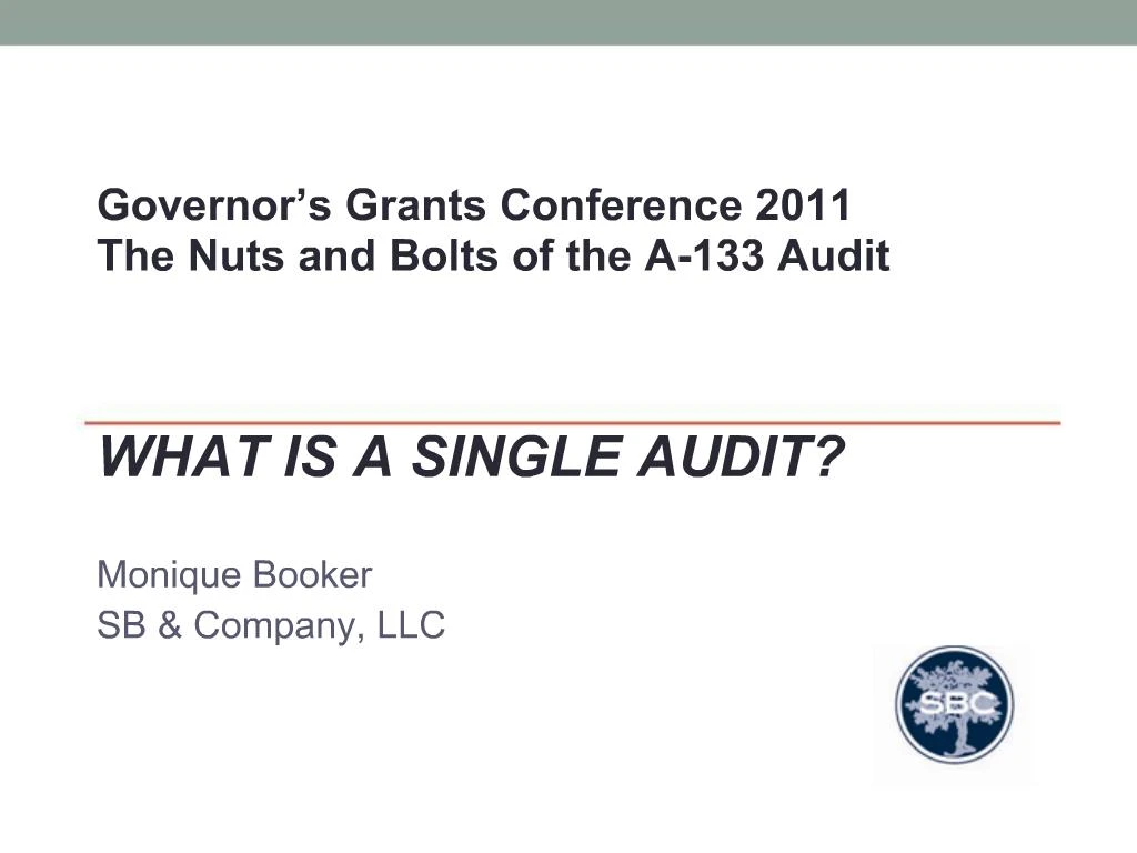 PPT Governor s Grants Conference 2011 The Nuts and Bolts of the A133