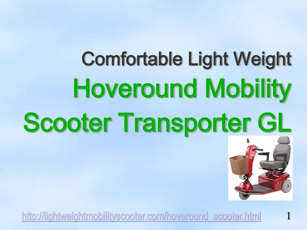 comfortable light weight hoveround mobility scooter transporter gl n.