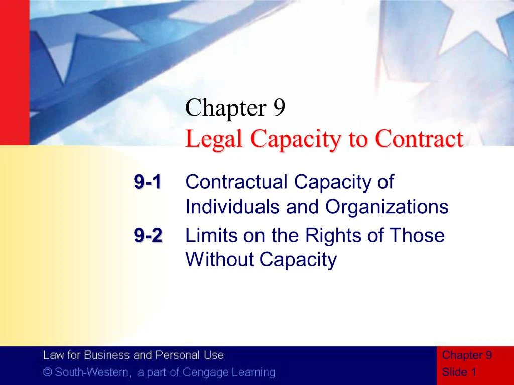 PPT - Chapter 9 Legal Capacity To Contract PowerPoint Presentation ...