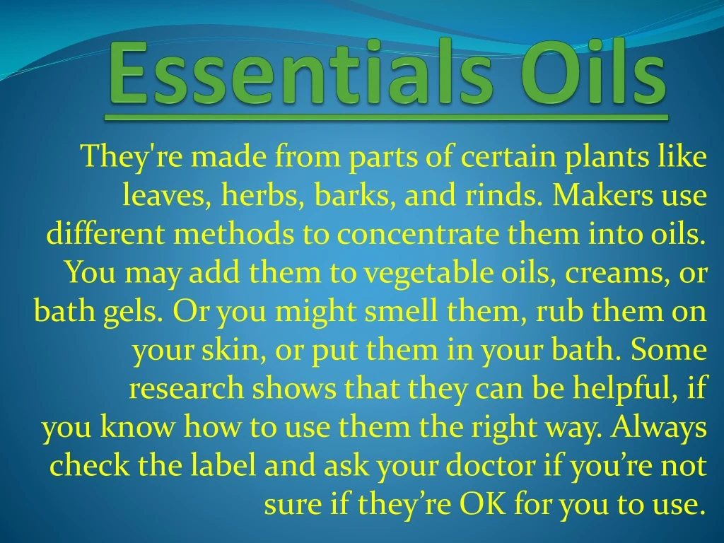 essentials oils n.
