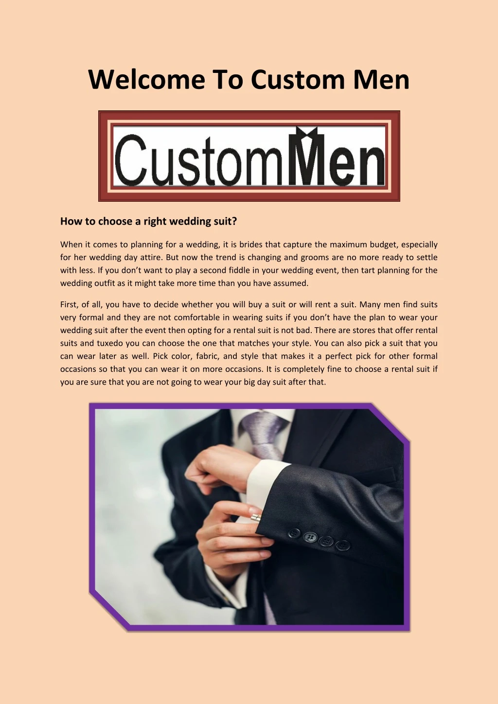 welcome to custom men n.