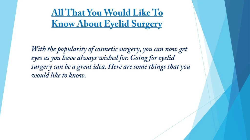 all that you would like to know about eyelid n.