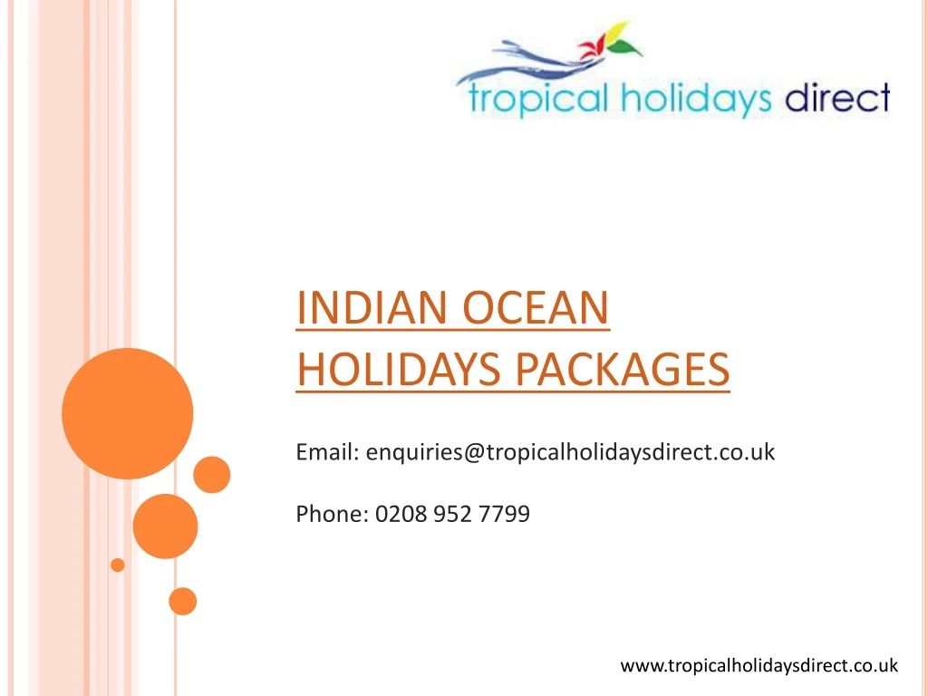 indian ocean holidays packages n.