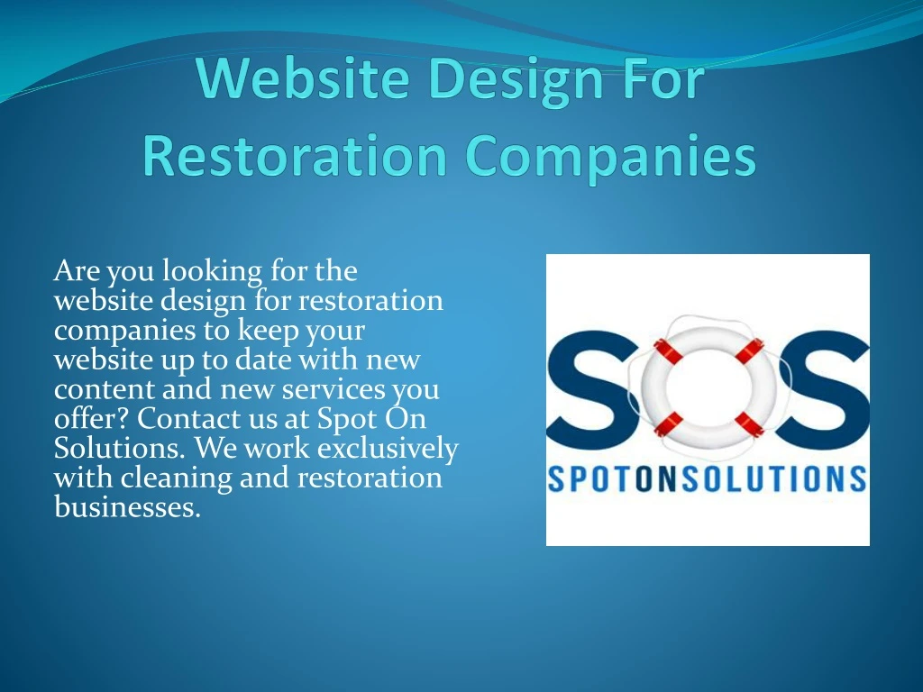 website design for restoration companies n.