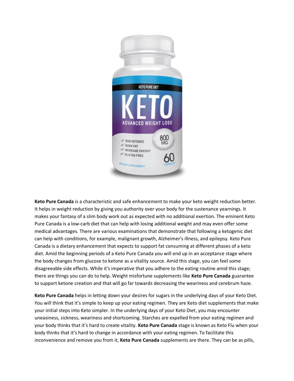 keto pure canada is a characteristic and safe n.