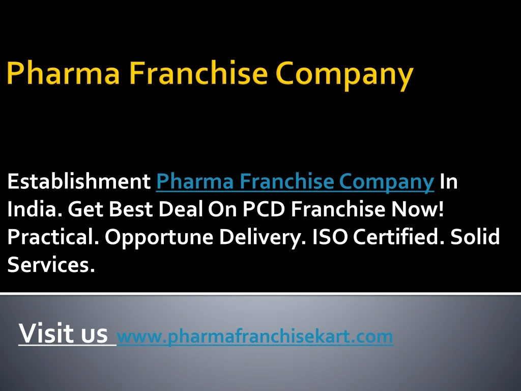 pharma franchise company n.