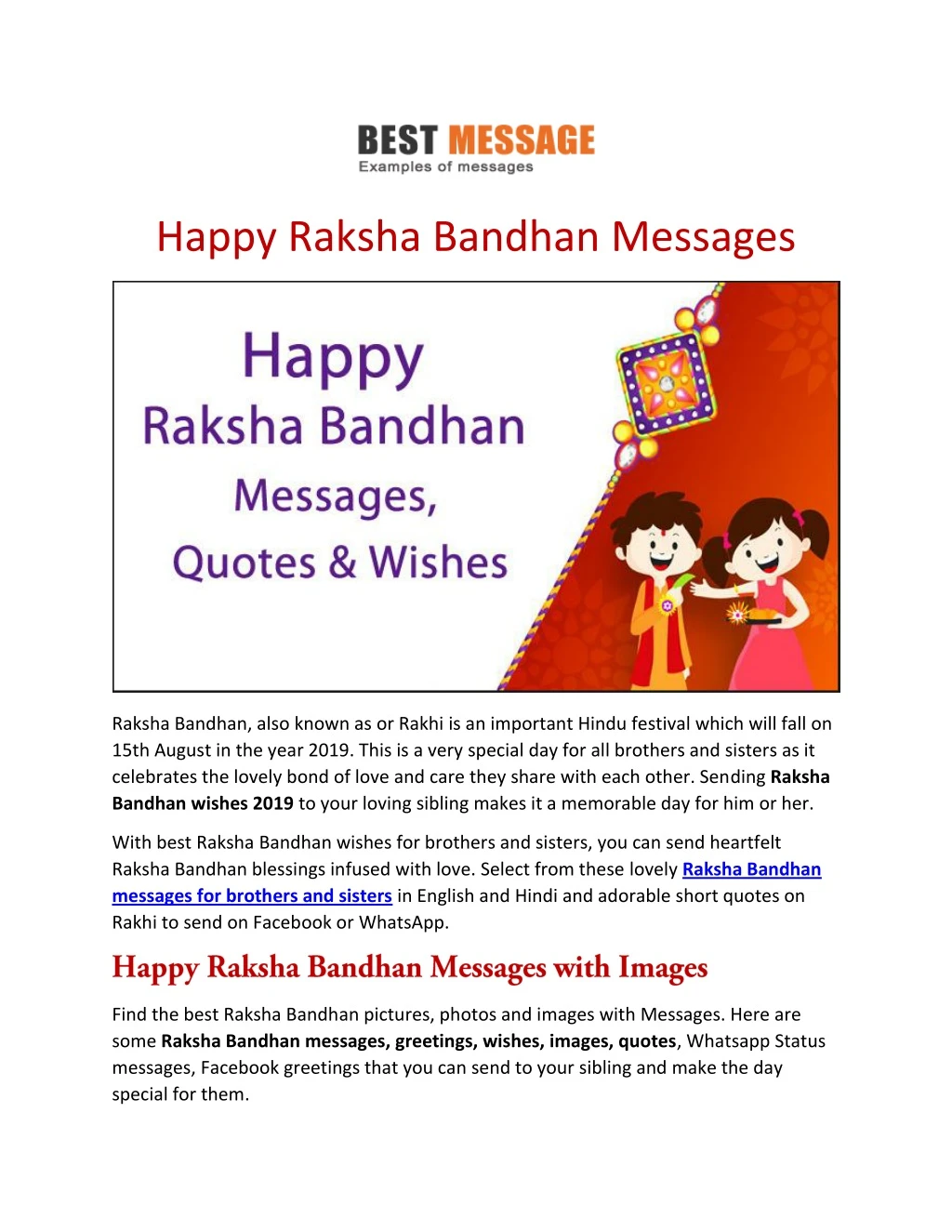 happy raksha bandhan messages n.