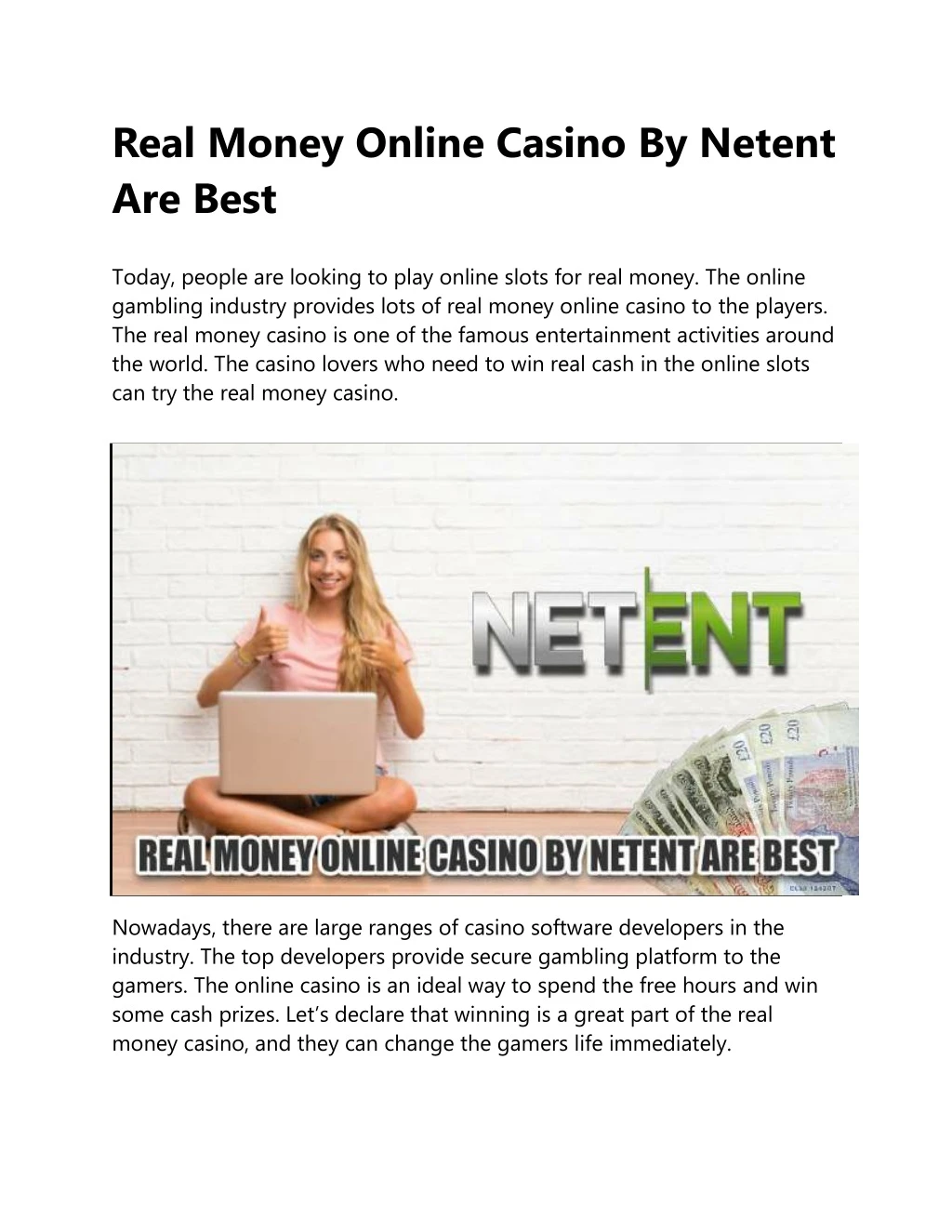 real money online casino by netent are best n.