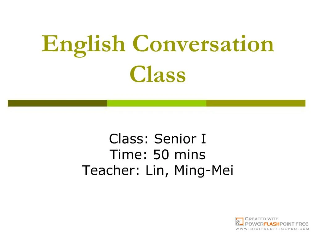 english conversation powerpoint presentation