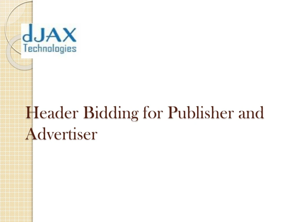 header bidding for publisher and advertiser n.