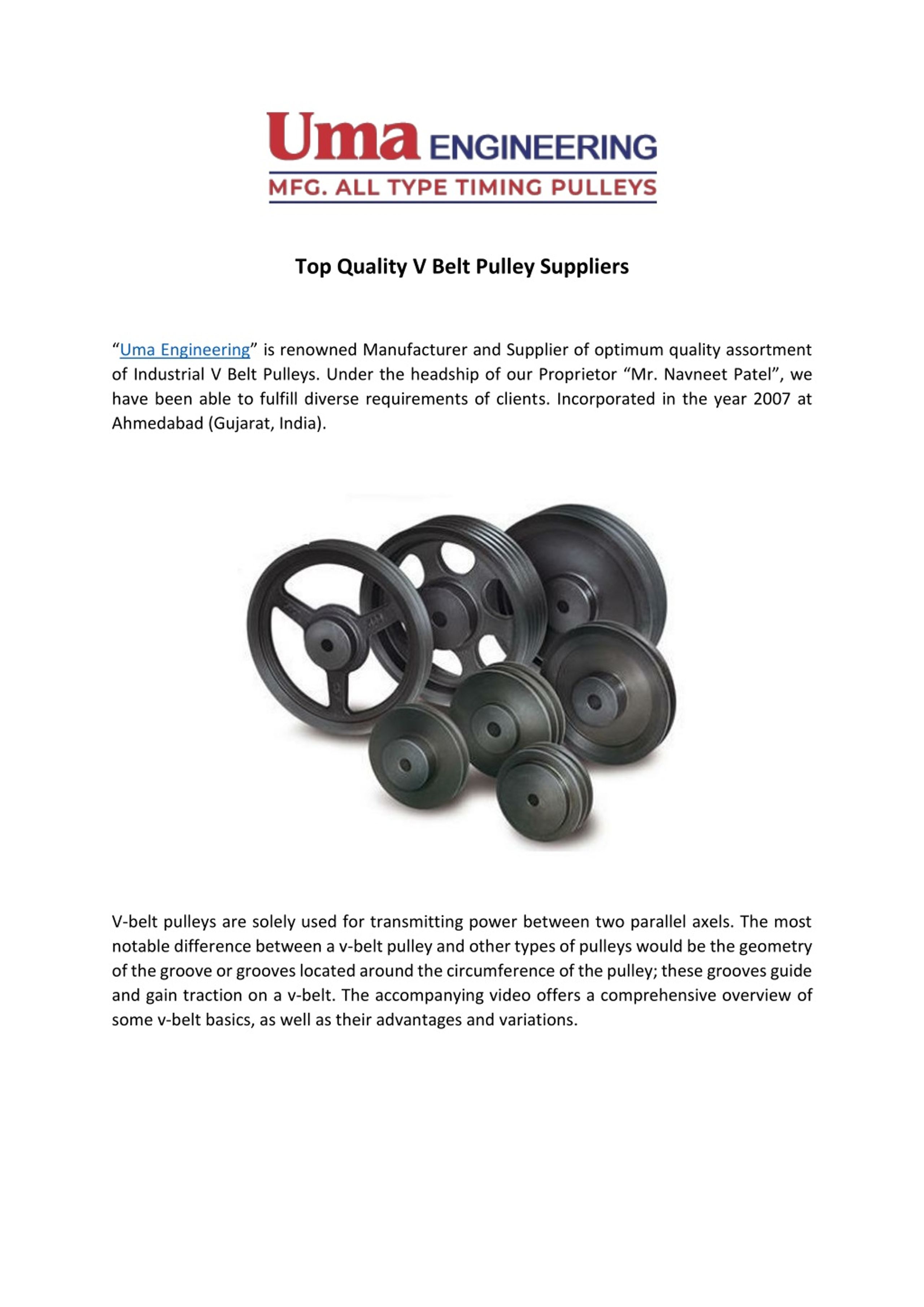 Pulley supplier clearance