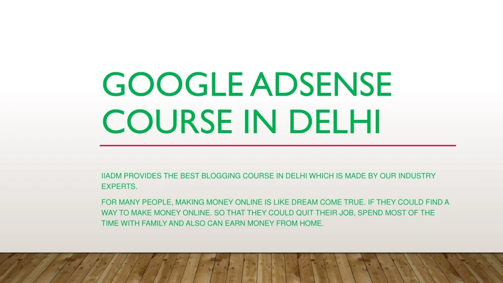 google adsense course in delhi n.