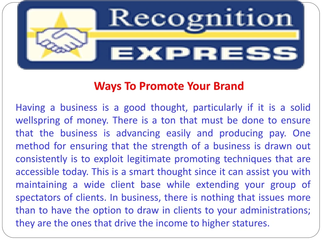 ways to promote your brand n.