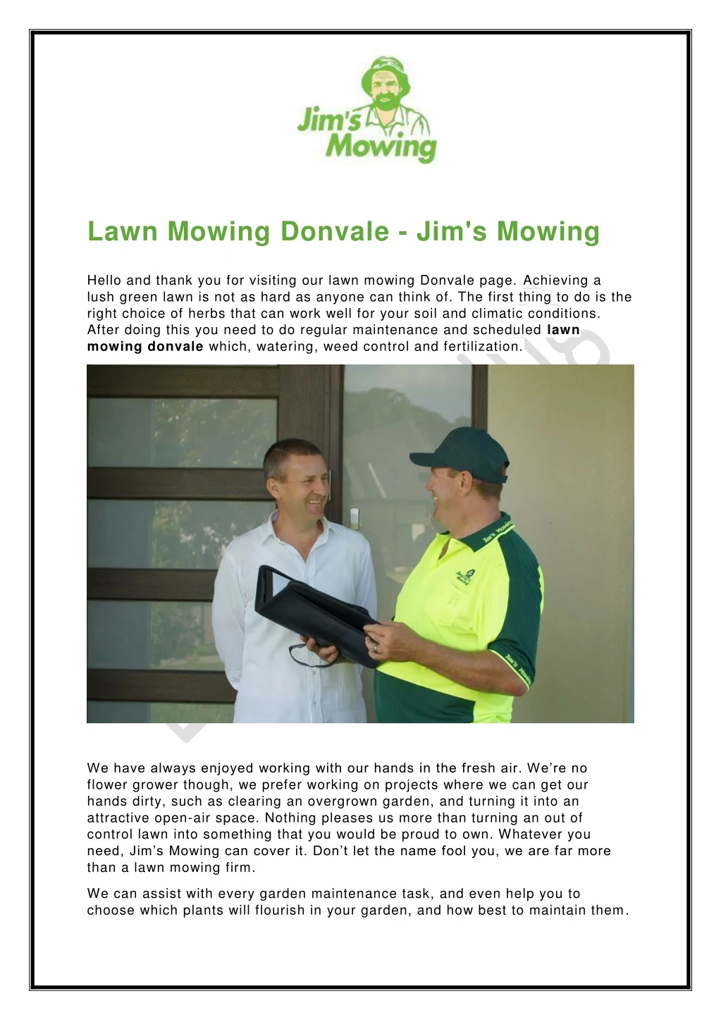 lawn mowing donvale jim s mowing n.